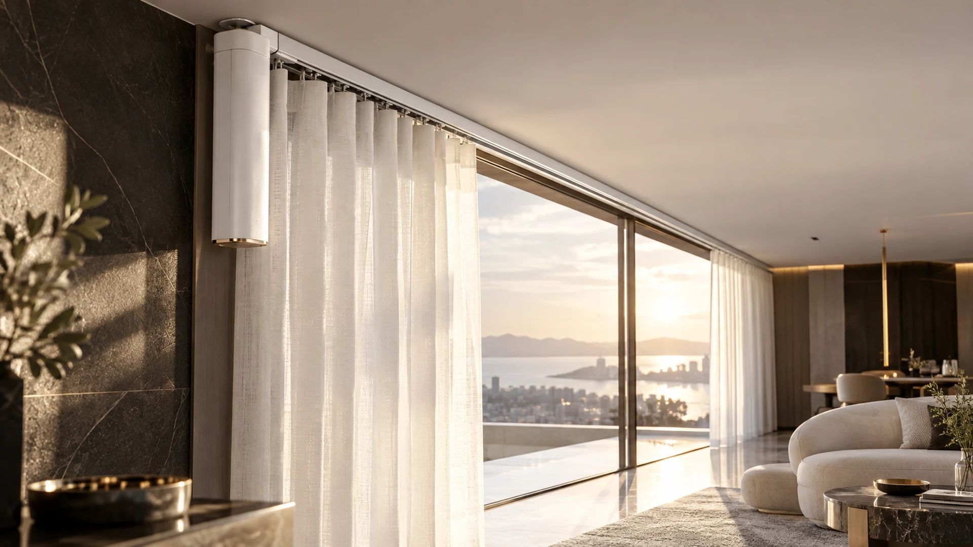 A-OK Curtain motor system — illustrative product scene