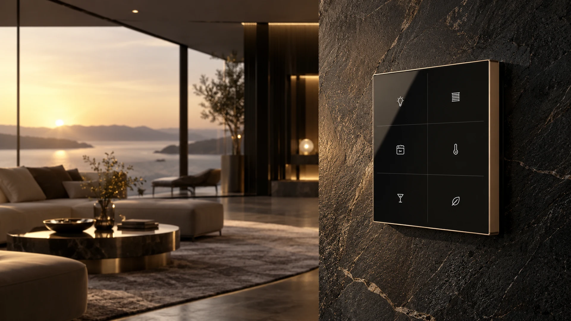 Bes KNX KNX touch controls — illustrative product scene