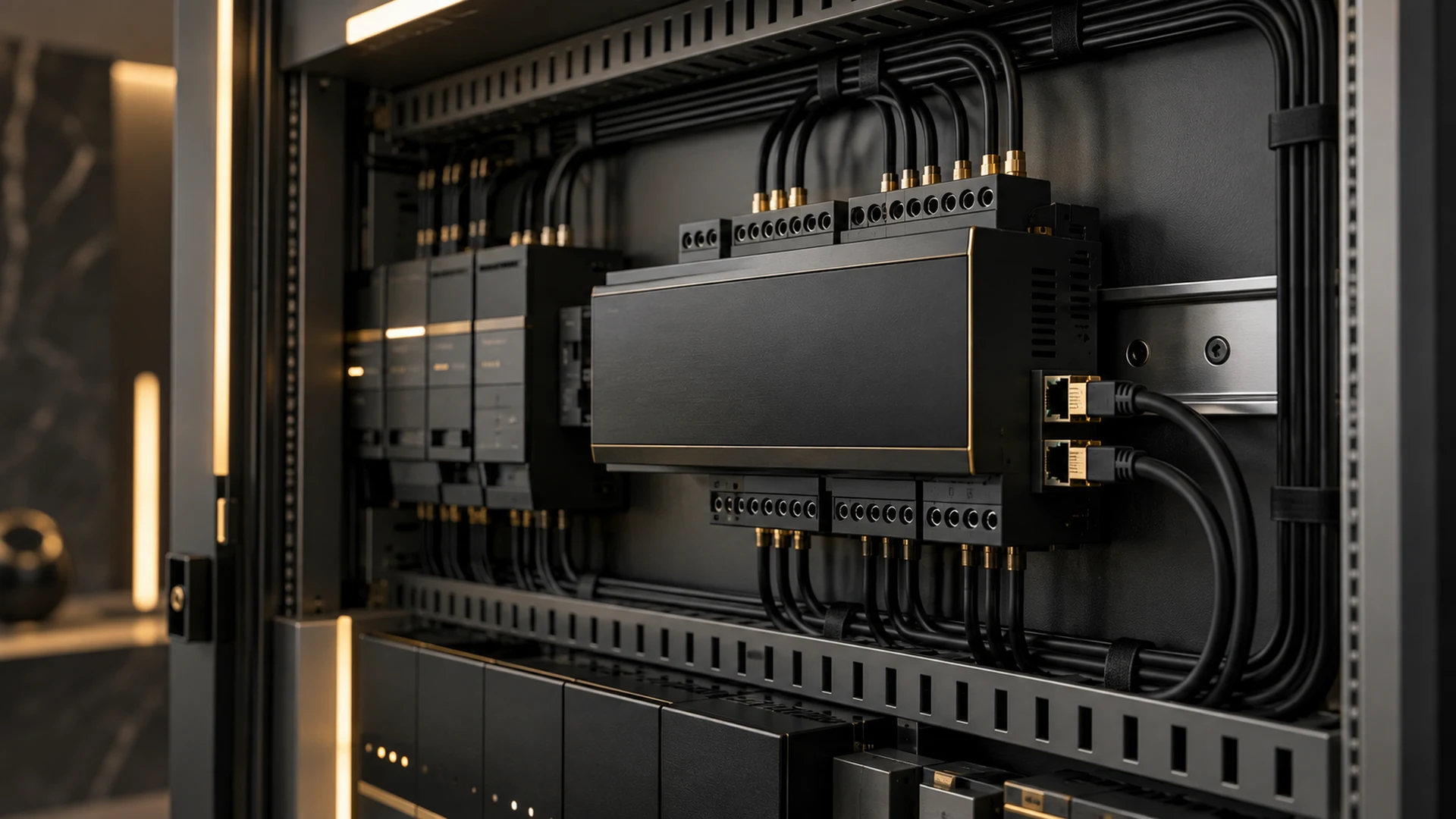 ComfortClick Home automations controller — illustrative product scene