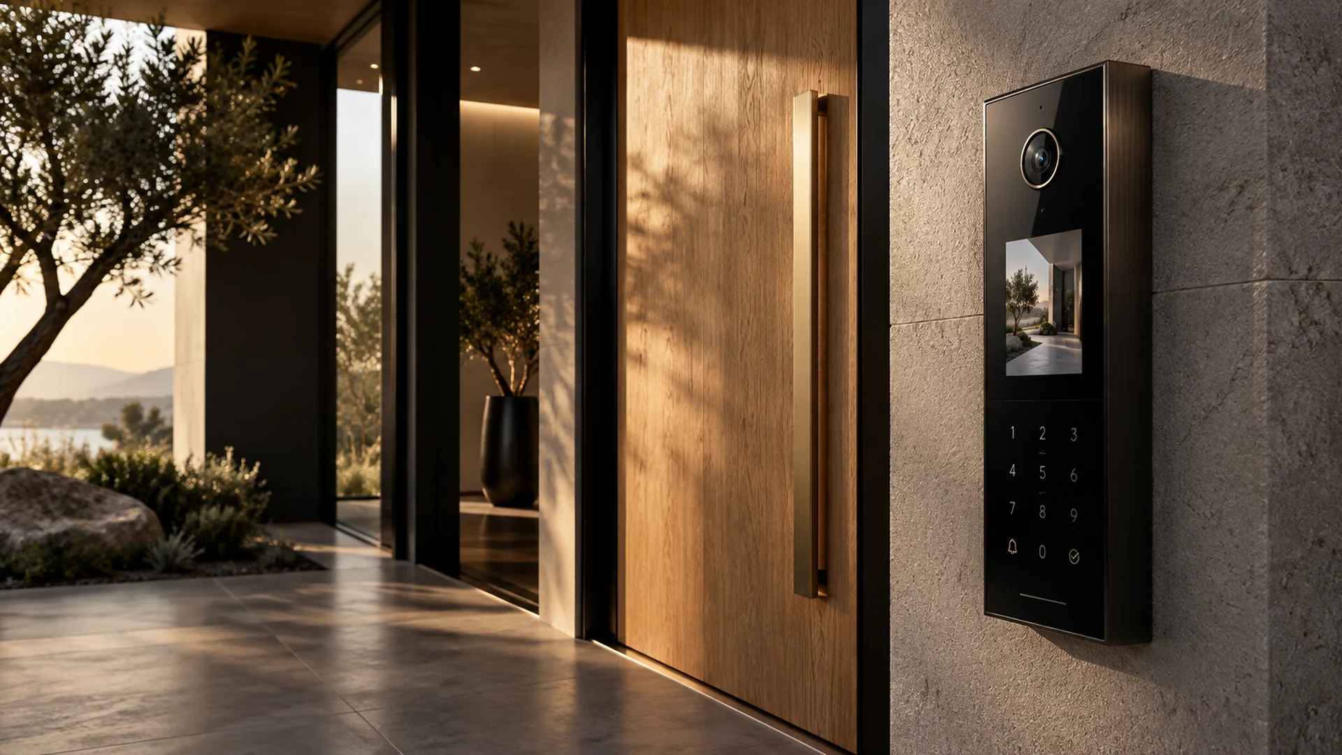 FERMAX Video entrance panel — illustrative product scene