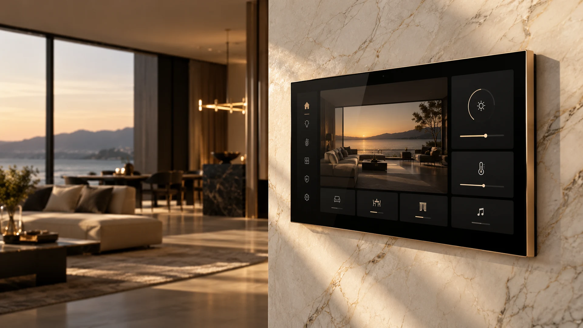 GVS Smart touch panel — illustrative product scene